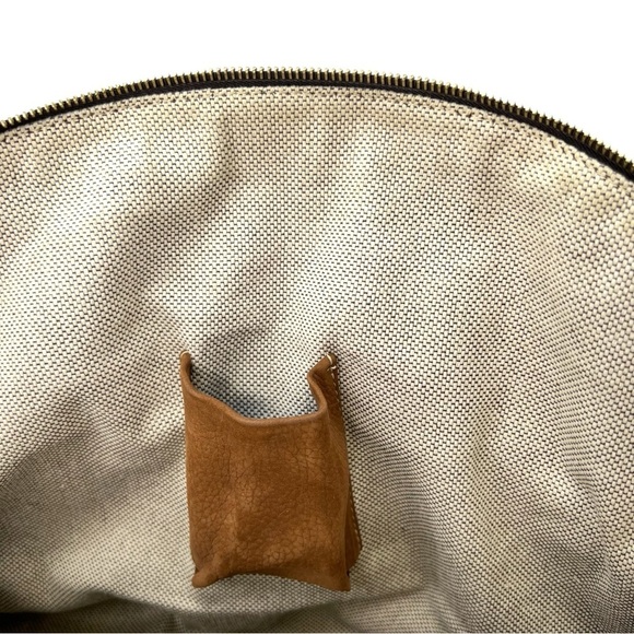 Vintage Dooney & Bourke Medium Domed Satchel Bag Brown Leather Nubuck Zip Top - Picture 11 of 16